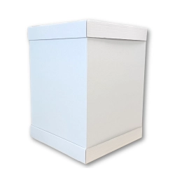 Pudełko na ciasto opakowanie karton na tort piętrowy chrzest wesele biały wysoki 40x 40x 50 zestaw 5 sztuk